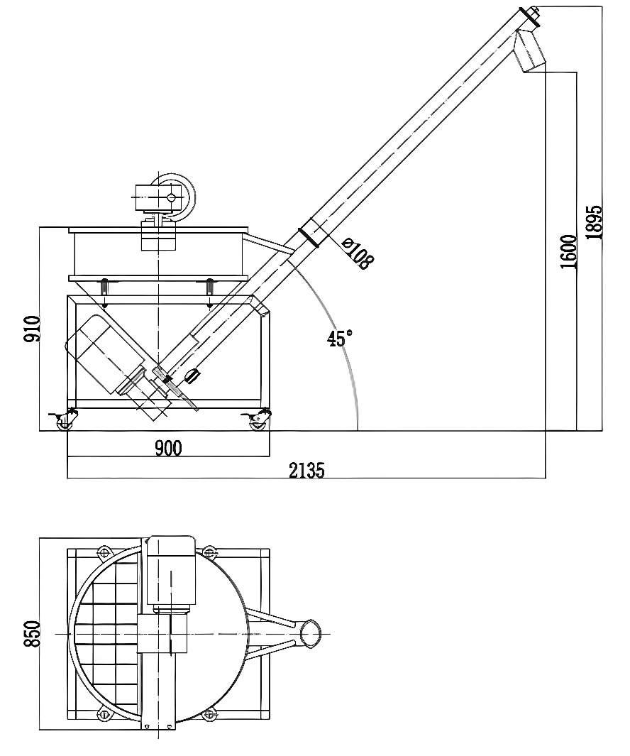 Máquina de alimentación de tornillo APT-T4 (tolva de agitación)