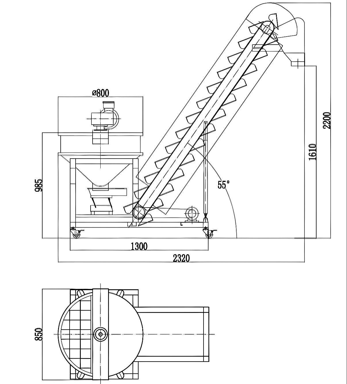 Transportador de cubo de agitación APT-T5