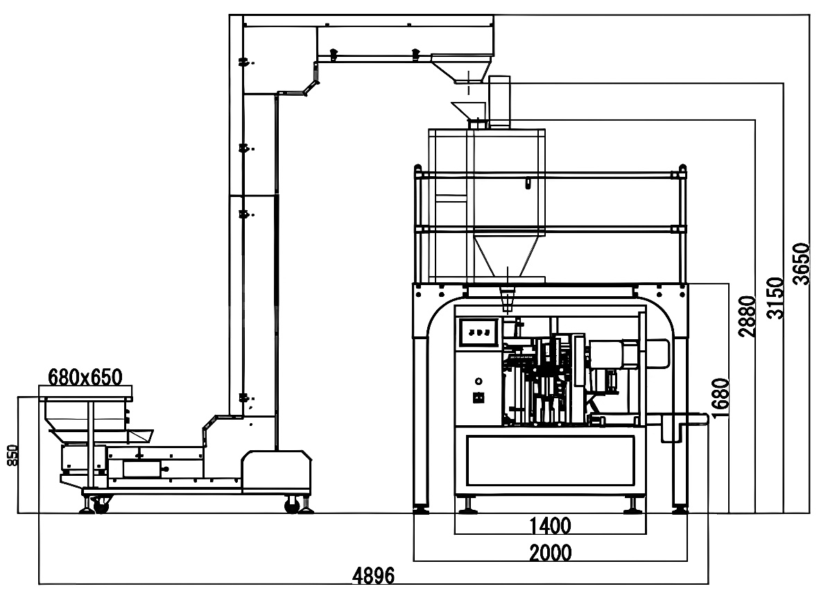 Máquina de embalaje automático (bolsa)